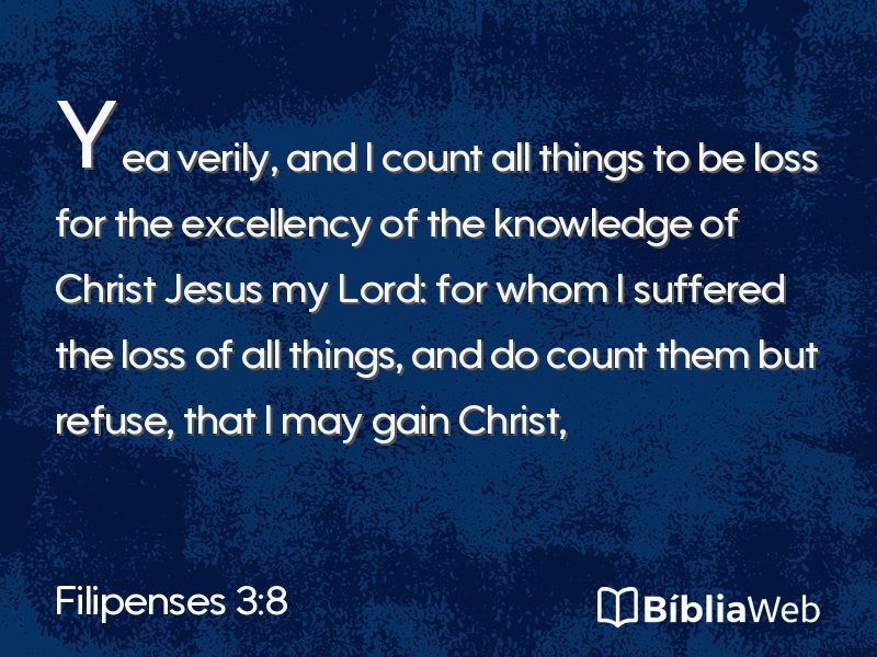 Filipenses 3:8 em imagem para compartilhar