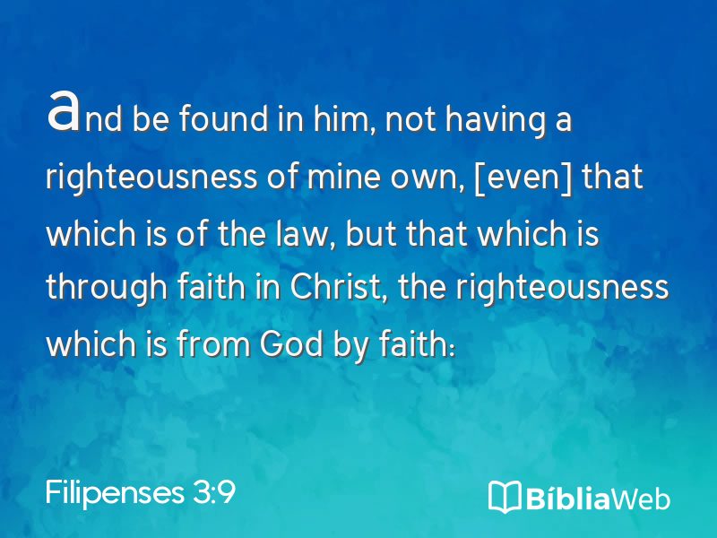 Filipenses 3:9 em imagem para compartilhar