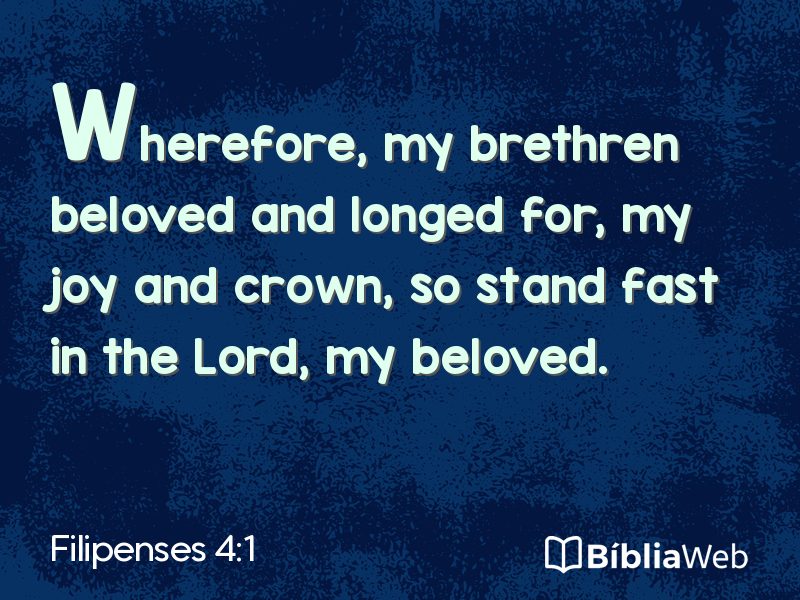 Filipenses 4:1 em imagem para compartilhar