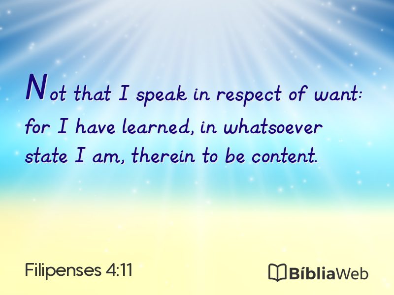 Filipenses 4:11 em imagem para compartilhar