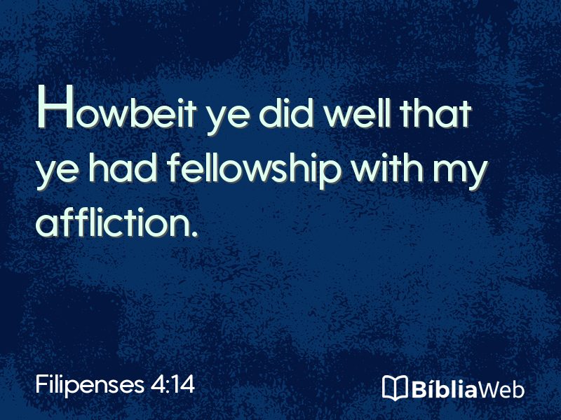 Filipenses 4:14 em imagem para compartilhar