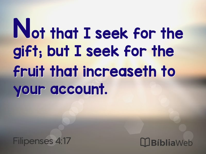 Filipenses 4:17 em imagem para compartilhar