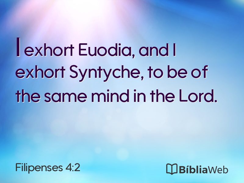 Filipenses 4:2 em imagem para compartilhar