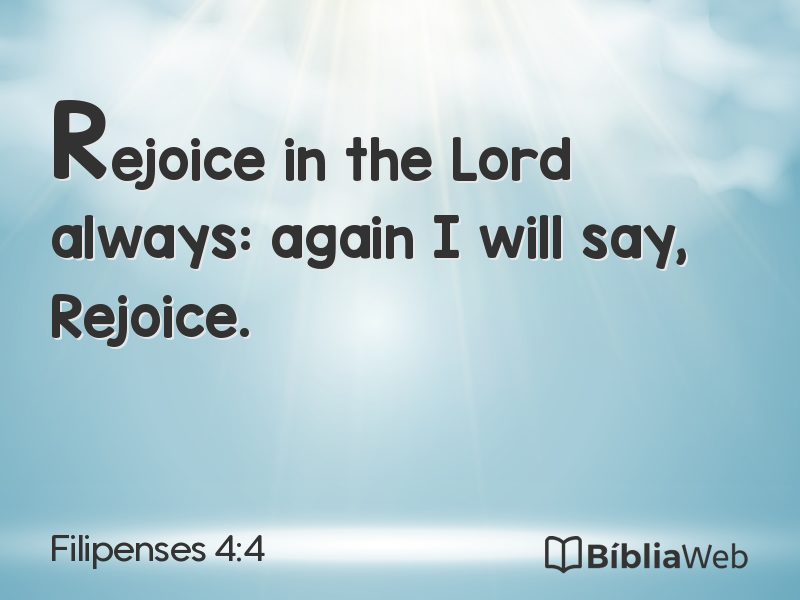 Filipenses 4:4 em imagem para compartilhar