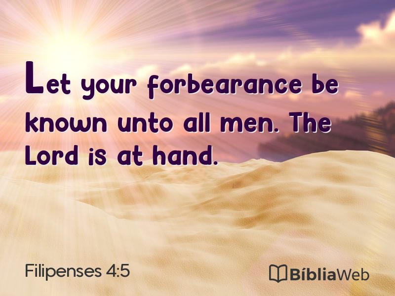 Filipenses 4:5 em imagem para compartilhar