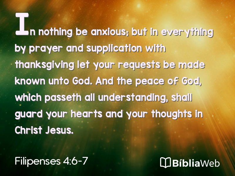 Filipenses 4:6-7 em imagem para compartilhar