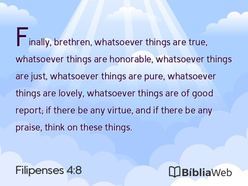 Filipenses 4:8 em imagem para compartilhar