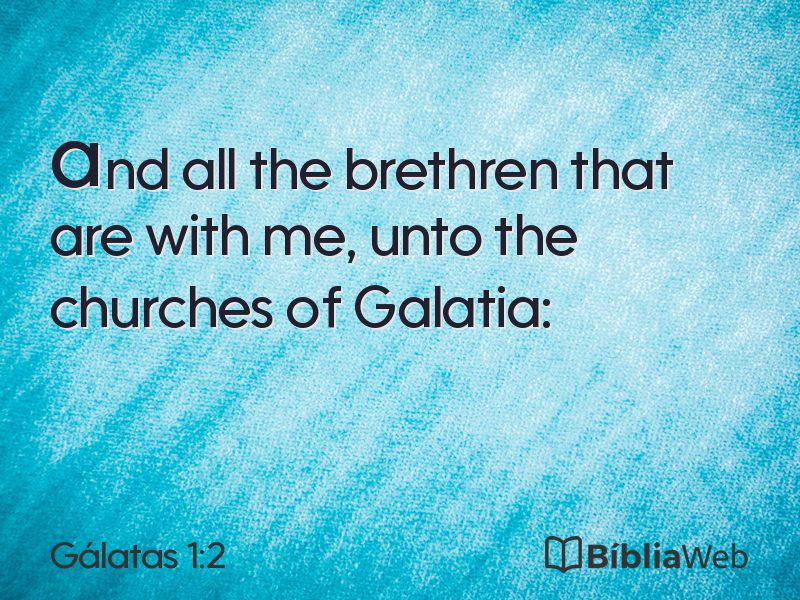 Gálatas 1:2 em imagem para compartilhar