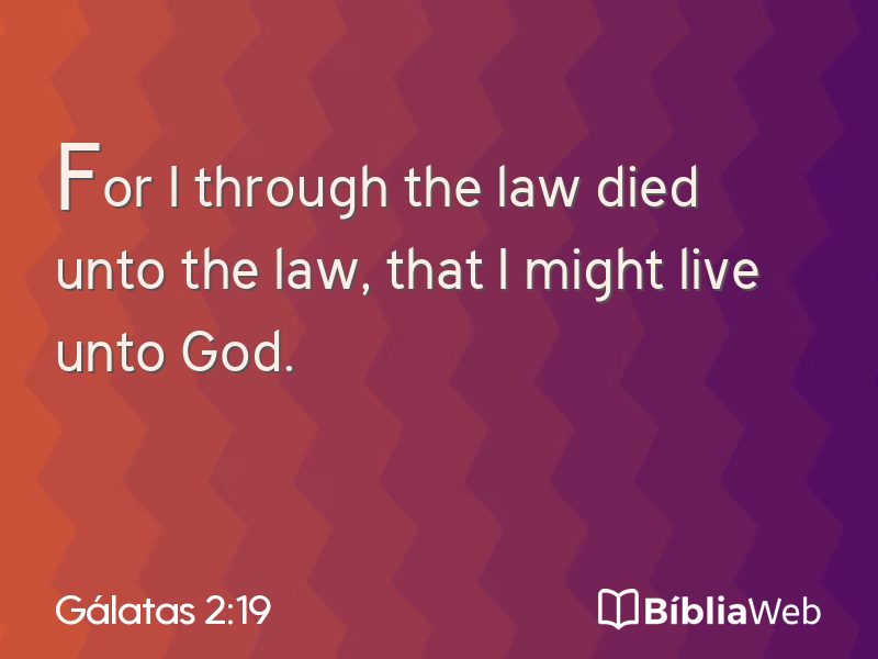 Gálatas 2:19 em imagem para compartilhar