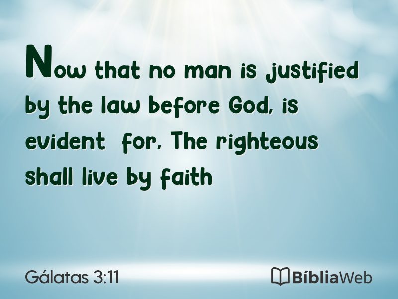 Gálatas 3:11 em imagem para compartilhar