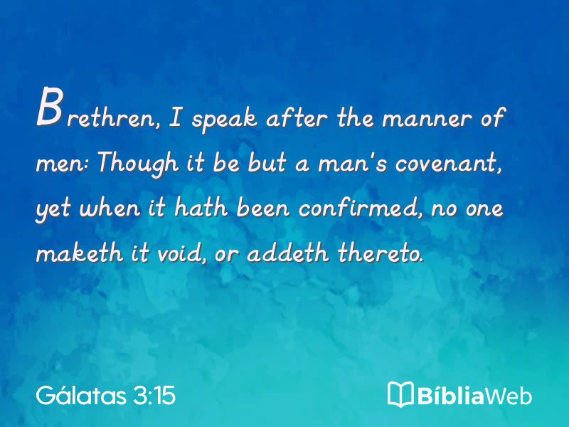 Gálatas 3:15 em imagem para compartilhar