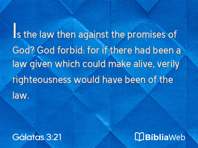 Gálatas 3:21 em imagem para compartilhar