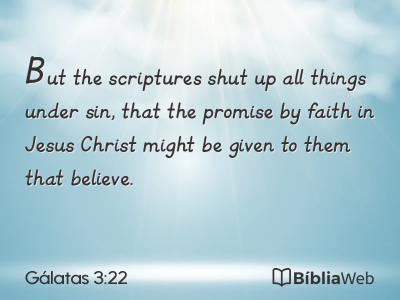 Gálatas 3:22 em imagem para compartilhar
