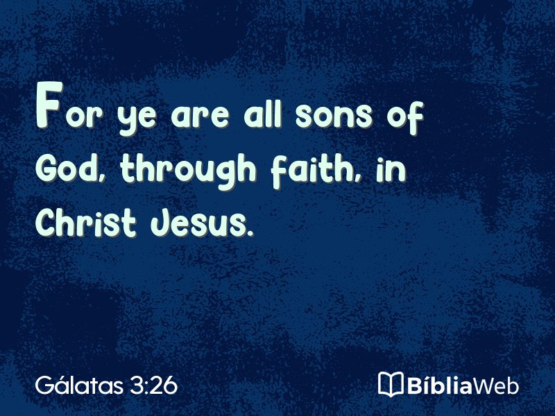 Gálatas 3:26 em imagem para compartilhar