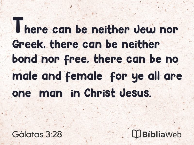 Gálatas 3:28 em imagem para compartilhar
