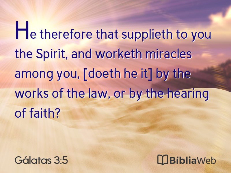 Gálatas 3:5 em imagem para compartilhar