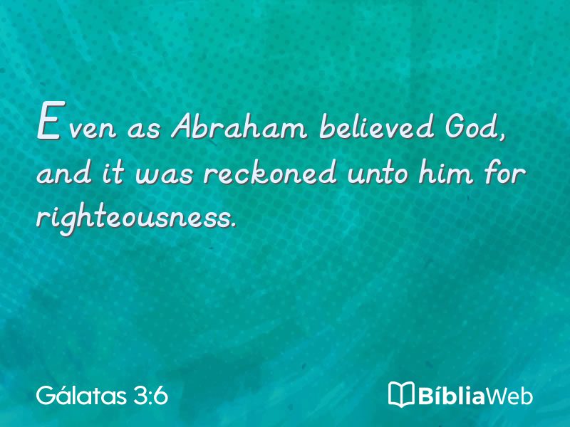Gálatas 3:6 em imagem para compartilhar