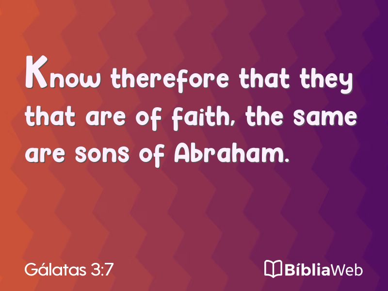Gálatas 3:7 em imagem para compartilhar