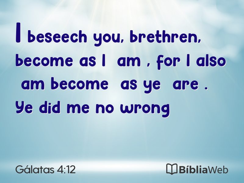 Gálatas 4:12 em imagem para compartilhar