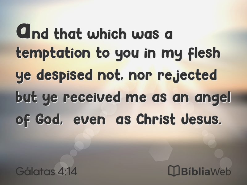 Gálatas 4:14 em imagem para compartilhar