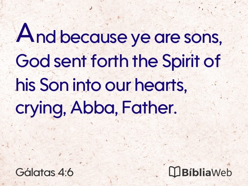 Gálatas 4:6 em imagem para compartilhar