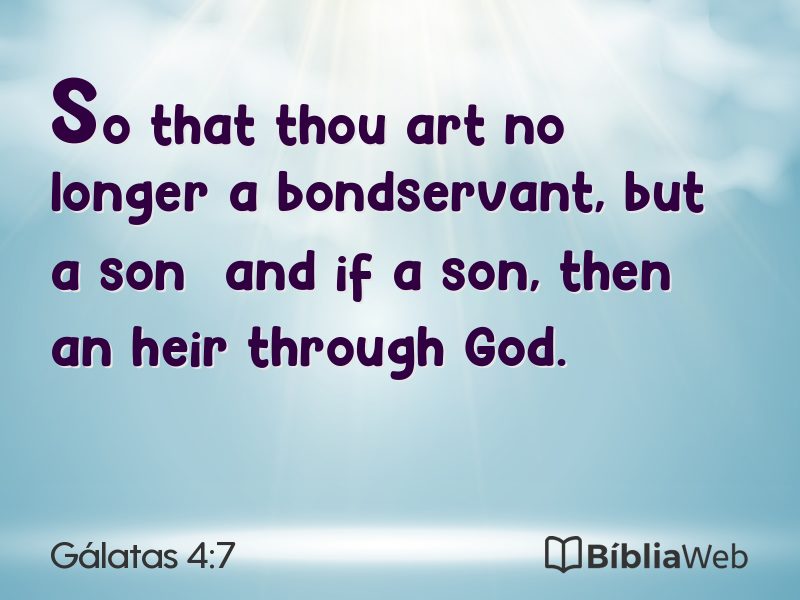 Gálatas 4:7 em imagem para compartilhar