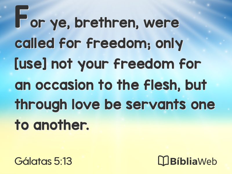 Gálatas 5:13 em imagem para compartilhar