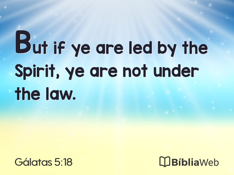 Gálatas 5:18 em imagem para compartilhar