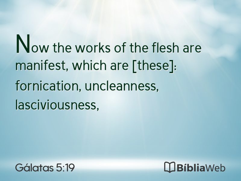Gálatas 5:19 em imagem para compartilhar