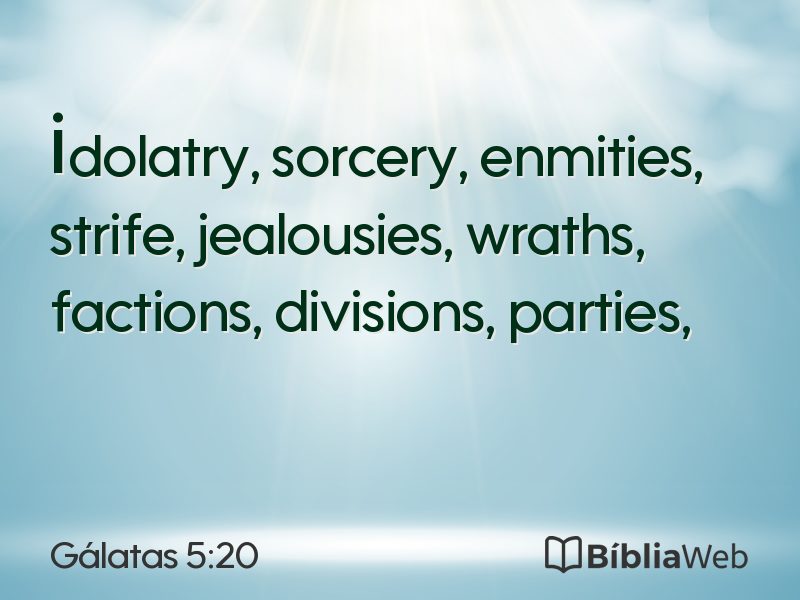 Gálatas 5:20 em imagem para compartilhar