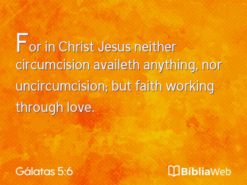 Gálatas 5:6 em imagem para compartilhar