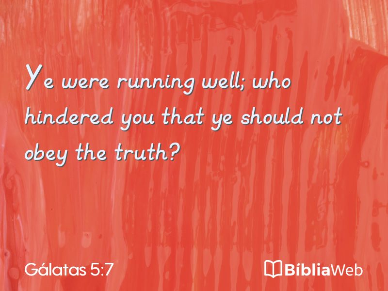 Gálatas 5:7 em imagem para compartilhar