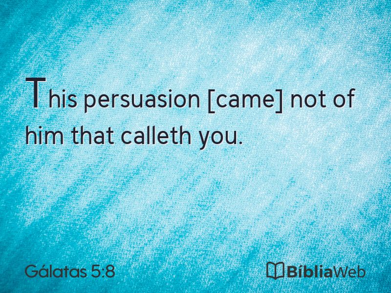 Gálatas 5:8 em imagem para compartilhar