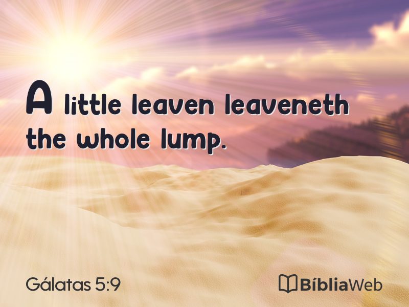 Gálatas 5:9 em imagem para compartilhar