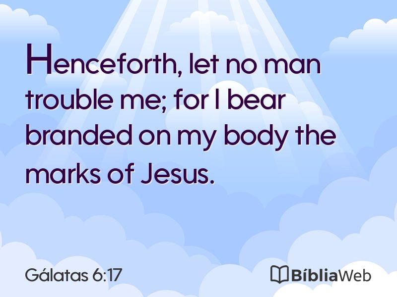 Gálatas 6:17 em imagem para compartilhar