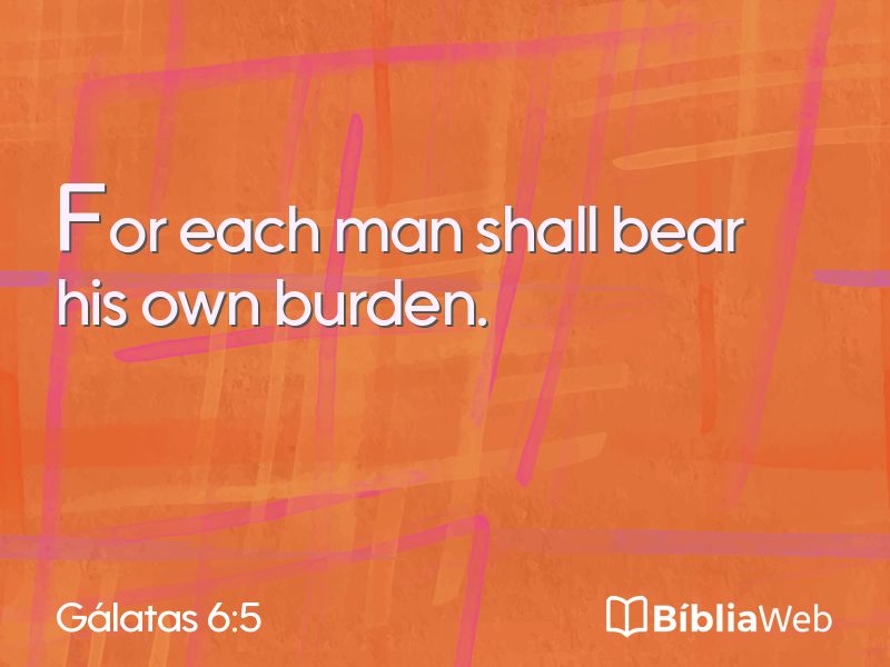 Gálatas 6:5 em imagem para compartilhar