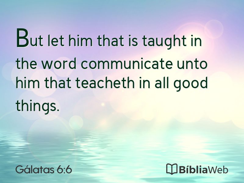 Gálatas 6:6 em imagem para compartilhar