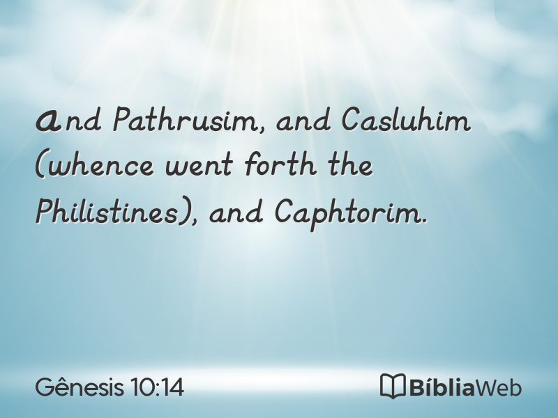 Gênesis 10:14 em imagem para compartilhar