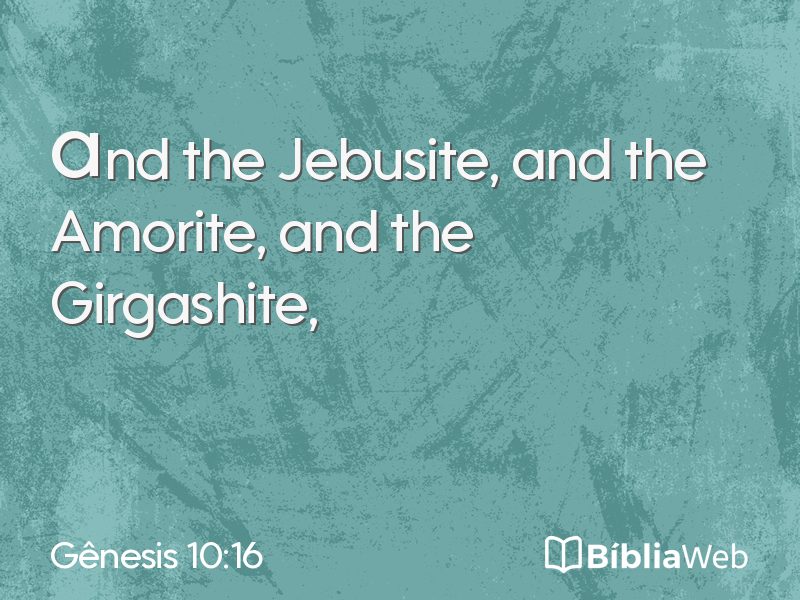 Gênesis 10:16 em imagem para compartilhar