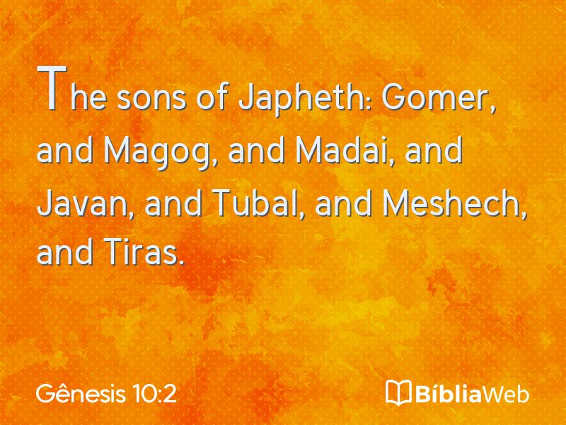 Gênesis 10:2 em imagem para compartilhar