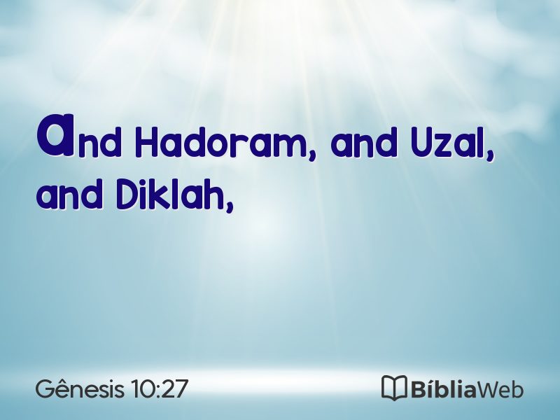 Gênesis 10:27 em imagem para compartilhar