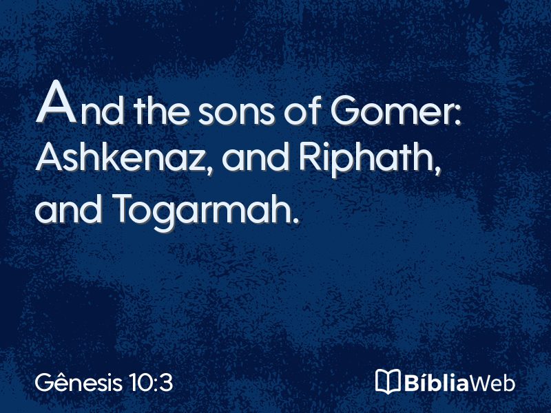 Gênesis 10:3 em imagem para compartilhar