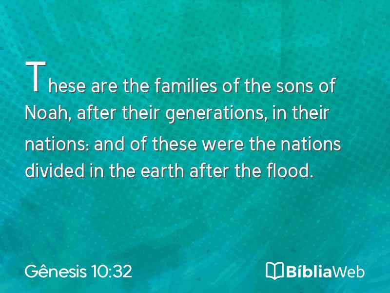 Gênesis 10:32 em imagem para compartilhar