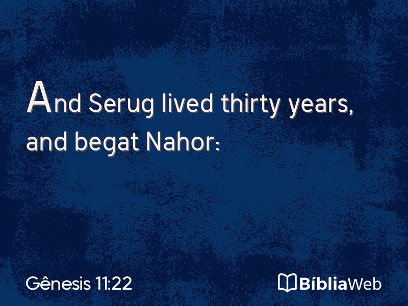 Gênesis 11:22 em imagem para compartilhar