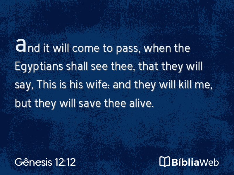 Gênesis 12:12 em imagem para compartilhar