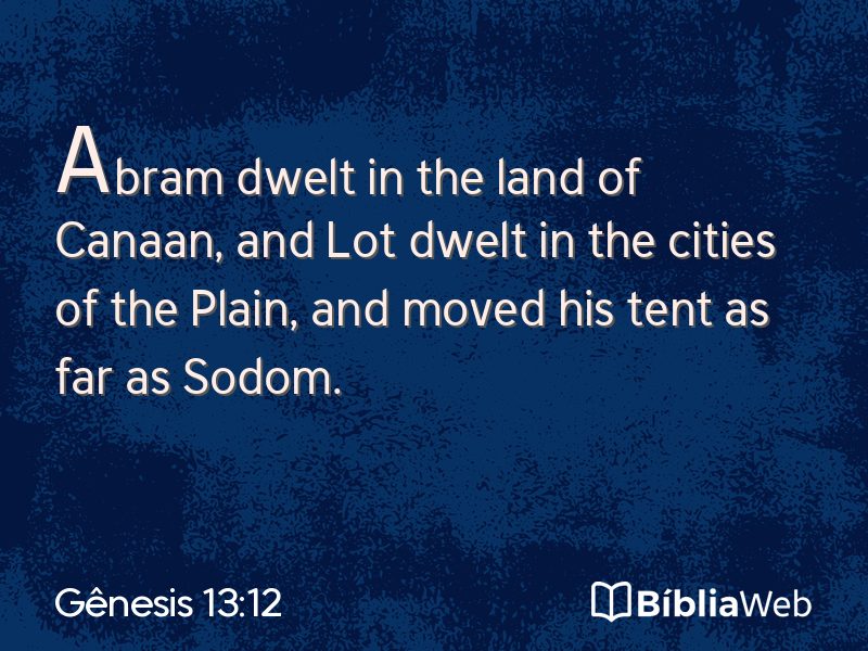 Gênesis 13:12 em imagem para compartilhar