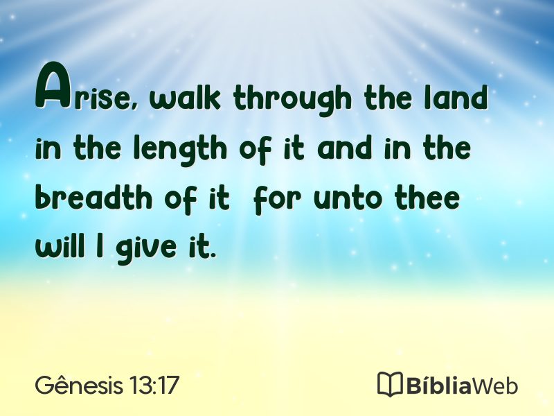 Gênesis 13:17 em imagem para compartilhar