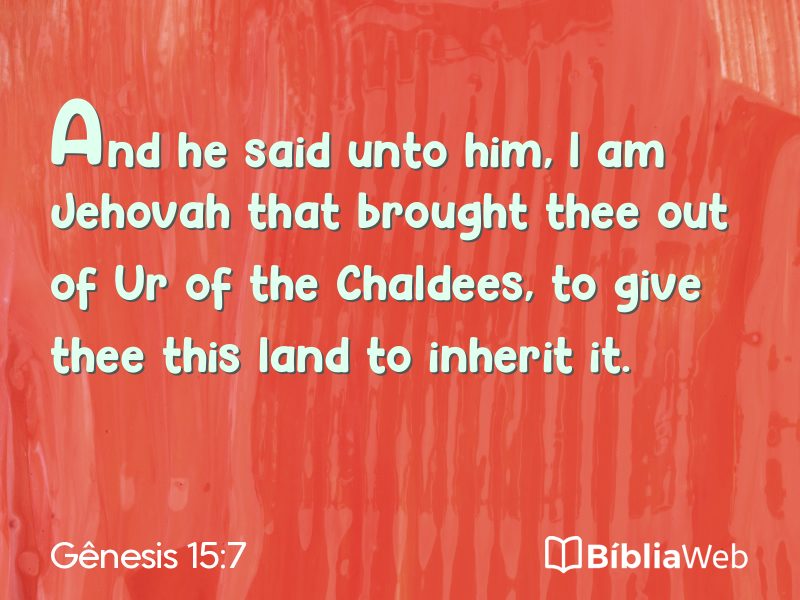 Gênesis 15:7 em imagem para compartilhar