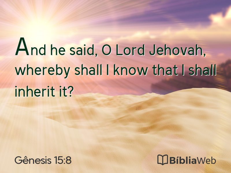 Gênesis 15:8 em imagem para compartilhar