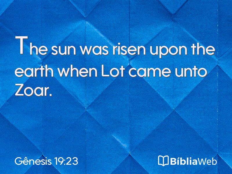 Gênesis 19:23 em imagem para compartilhar